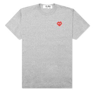 Comme des Garçons Play X The Artist Invader Crewneck T-Shirt Men's Gray X-Large